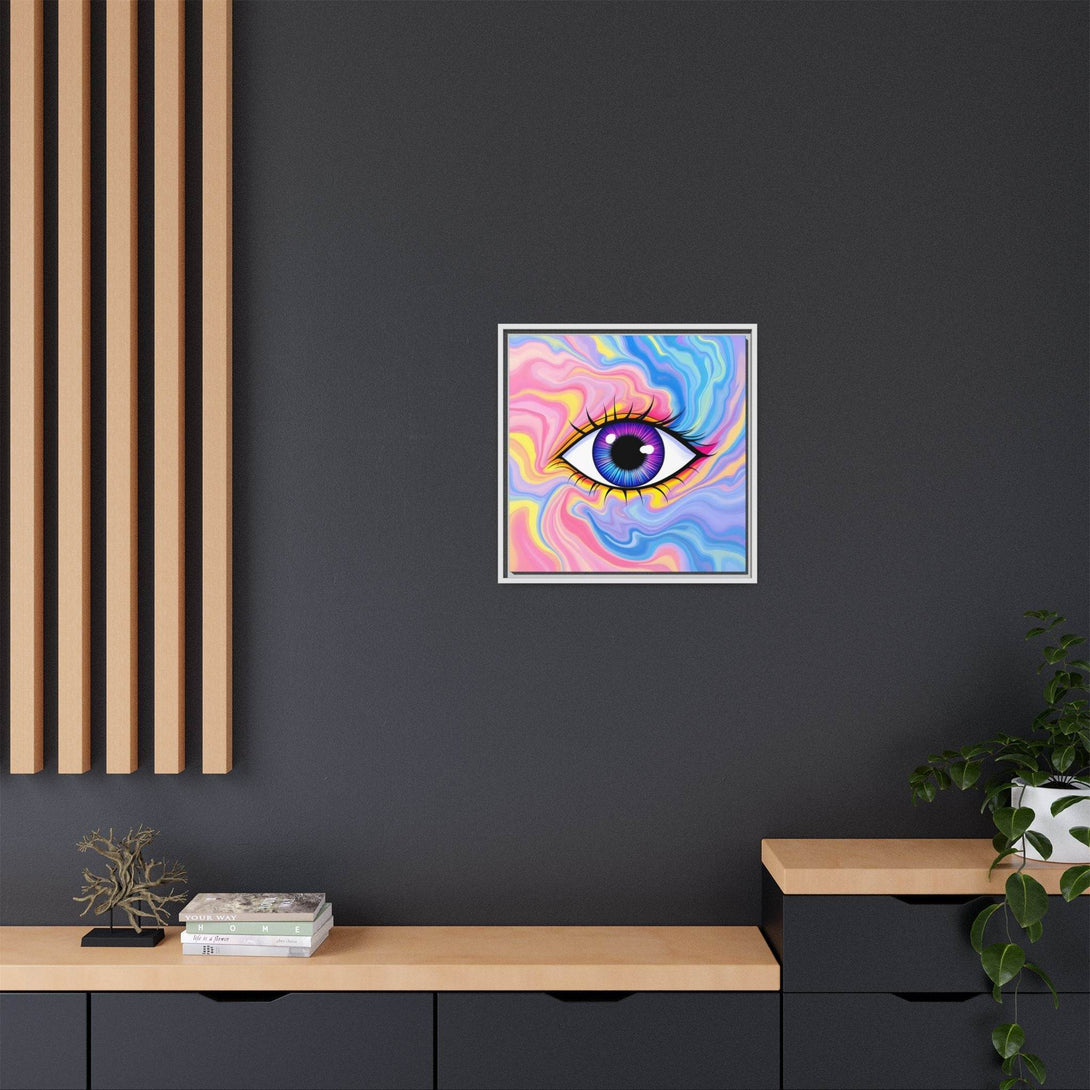 PsEyeFlow #28 - Cosmic Mirage on Framed Matte Canvas (Multi-color) - Highdellic