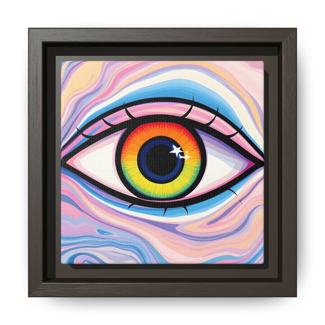 PsEyeFlow #9 - Celestial Stare. ( Colorful Framed Matte Canvas Decor ) - Highdellic