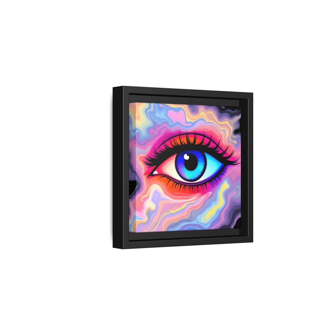 PsEyeFlow #23 - Nebula Gaze ( Colorful Framed Matte Canvas Decor ) - Highdellic