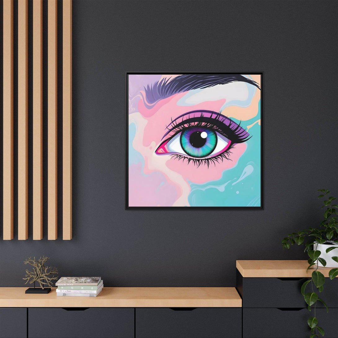 PsEyeFlow #2 – Lucid Gaze. ( Colorful Framed Matte Canvas Decor ) - Highdellic