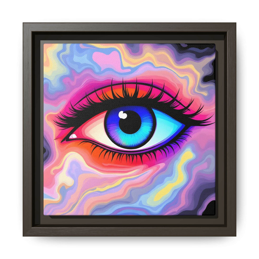 PsEyeFlow #23 - Nebula Gaze ( Colorful Framed Matte Canvas Decor ) - Highdellic