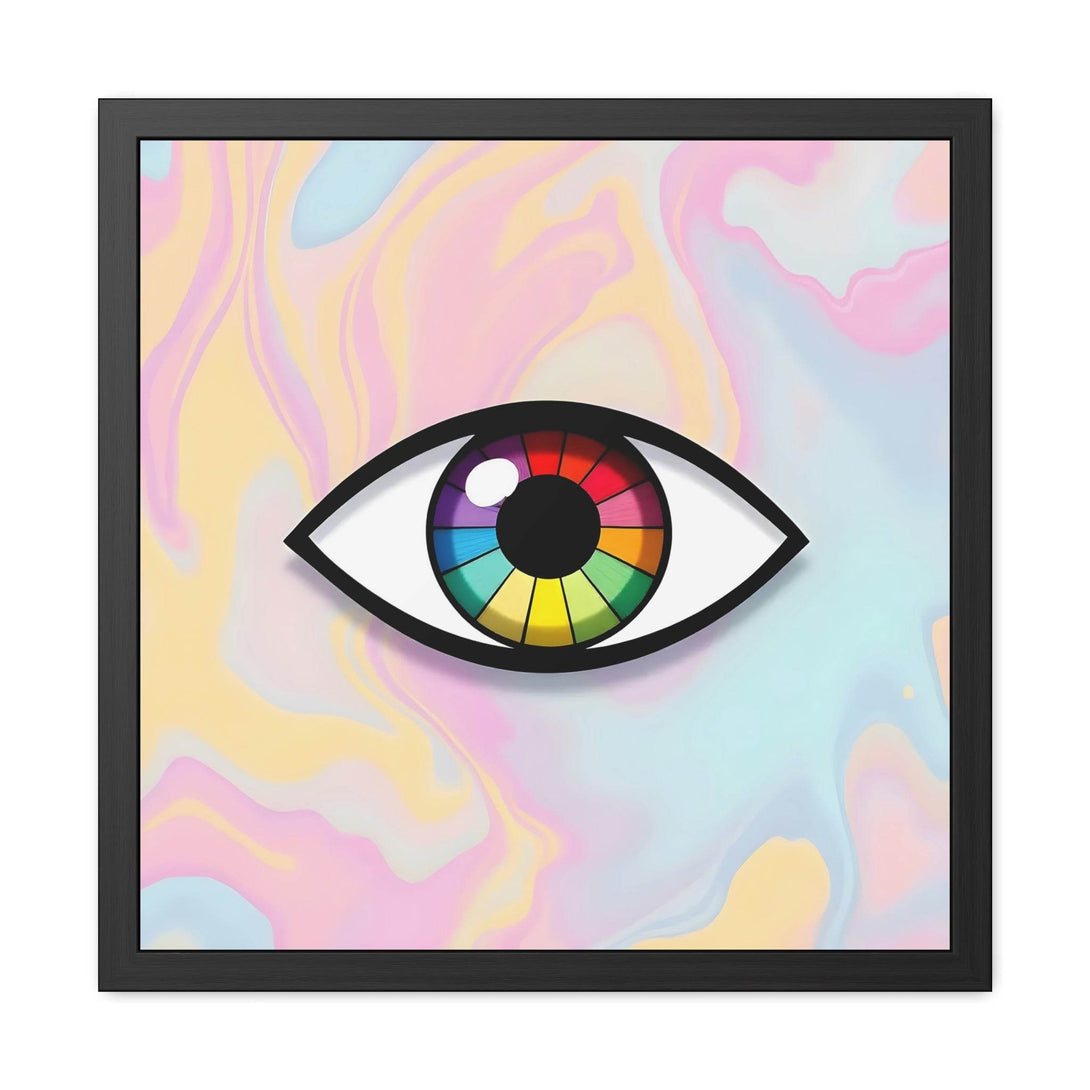 PsEyeFlow 5 - Prism Stare. ( wood Framed semi-gloss coated paper ) - Highdellic