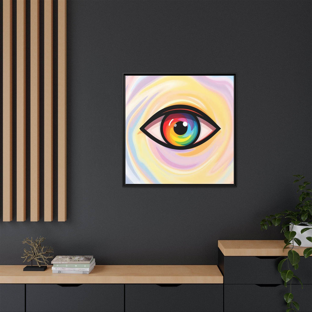 PsEyeFlow #18 - Ethereal Visionb. ( Colorful Framed Matte Canvas Decor ) - Highdellic