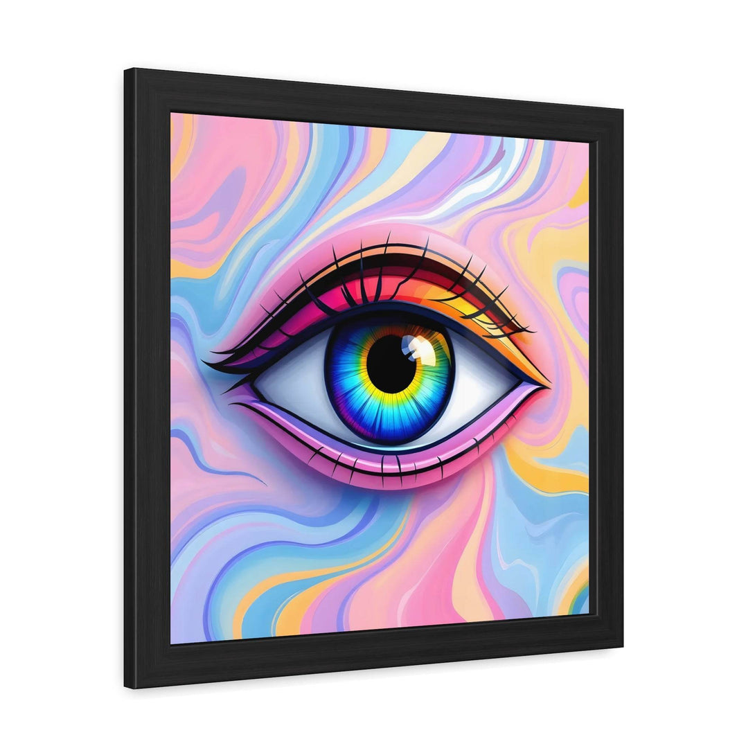 PsEyeFlow #13 - Luminous Gaze. ( wood Framed semi-gloss coated paper ) - Highdellic