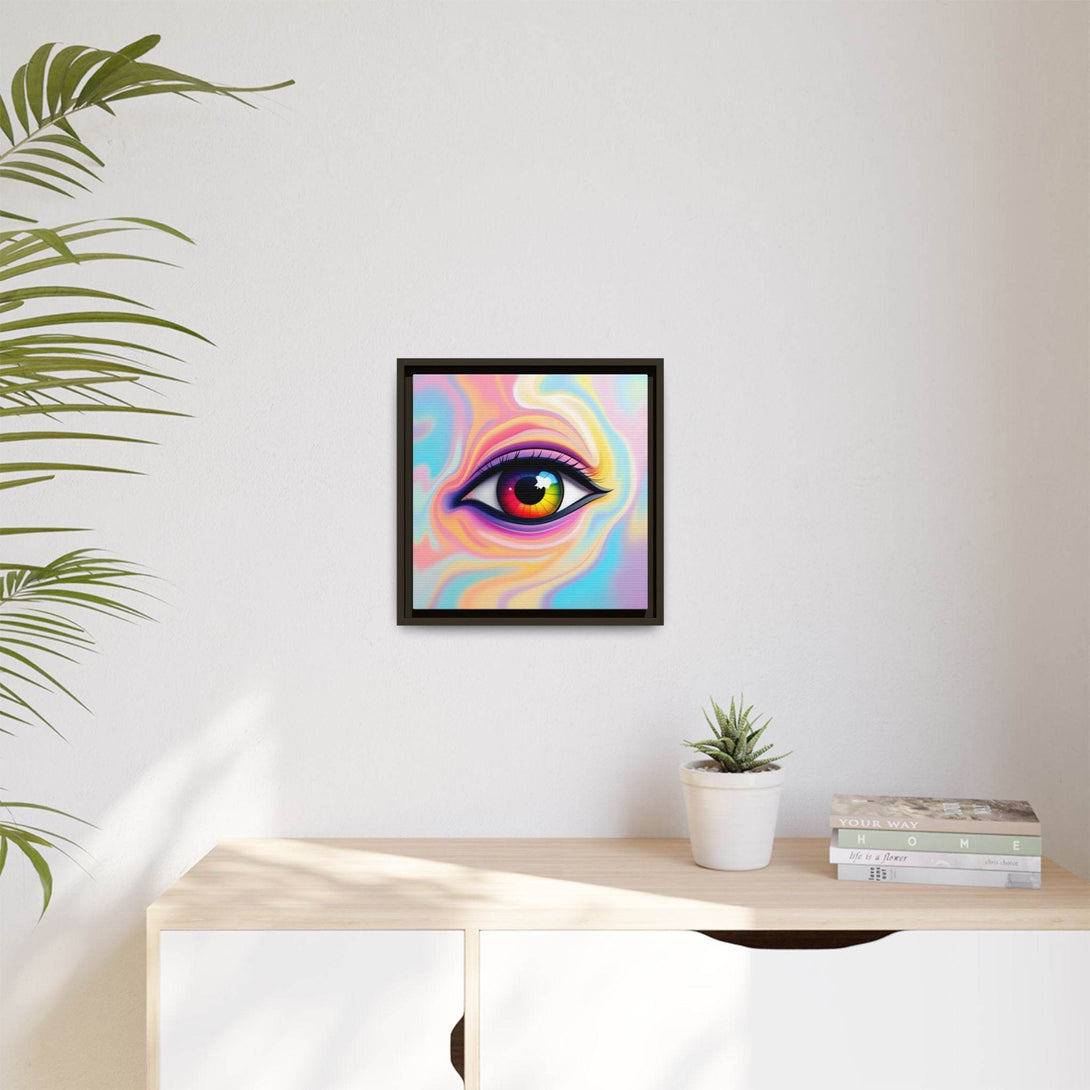 PsEyeFlow #34 – Veil of Visions on Framed Matte Canvas (multi colour) - Highdellic