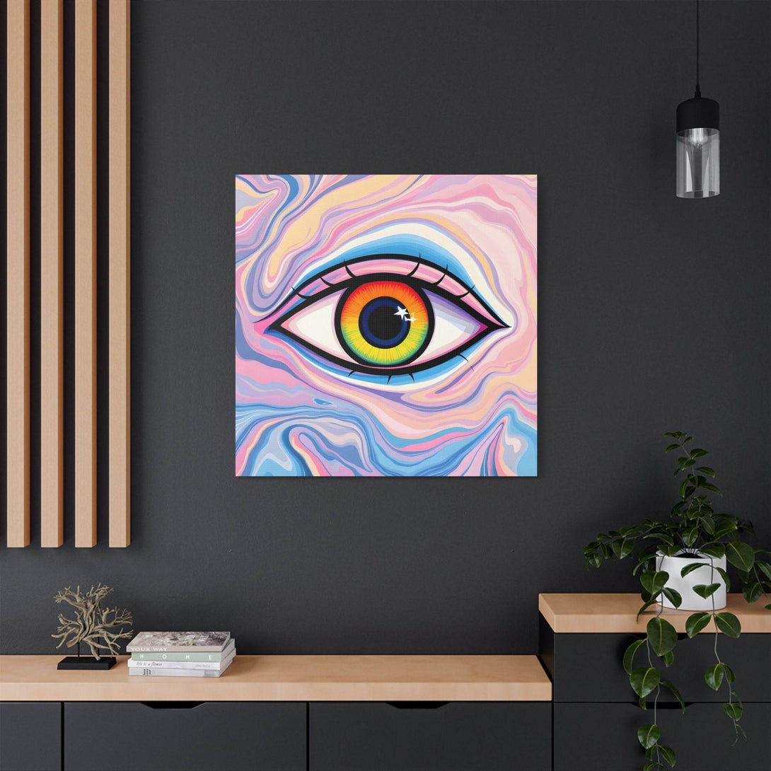 PsEyeFlow #9 - Celestial Stare. (Satin Canvas, Stretched) - Highdellic