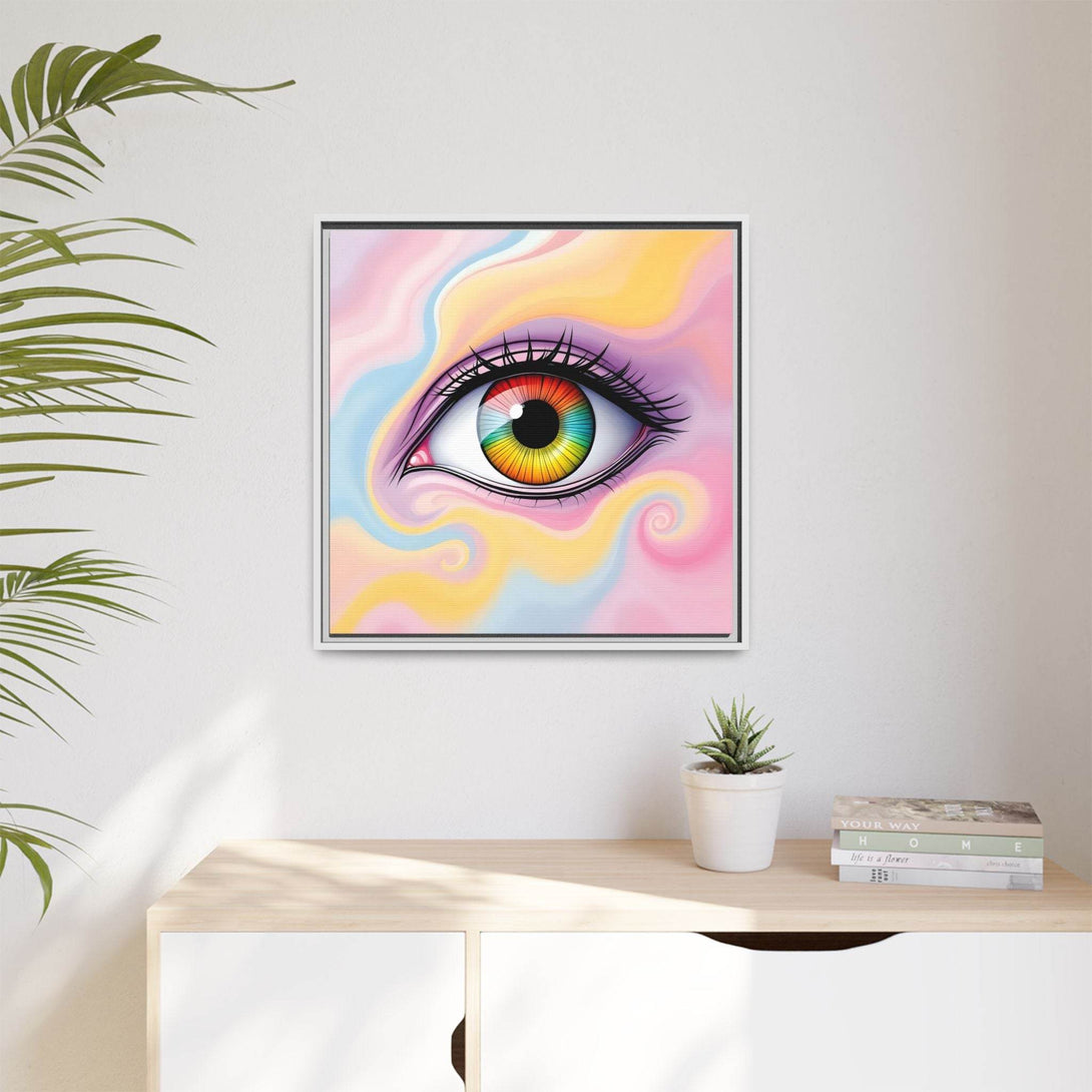 PsEyeFlow #36 – The Whispering Spiral on Framed Matte Canvas - Highdellic