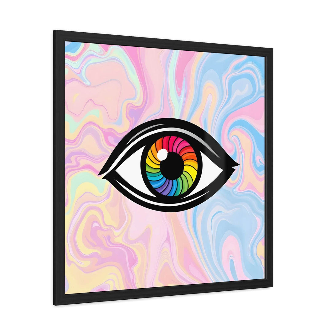 PsEyeFlow #10 - Hypnotic Spectrum. ( wood Framed semi-gloss coated paper ) - Highdellic