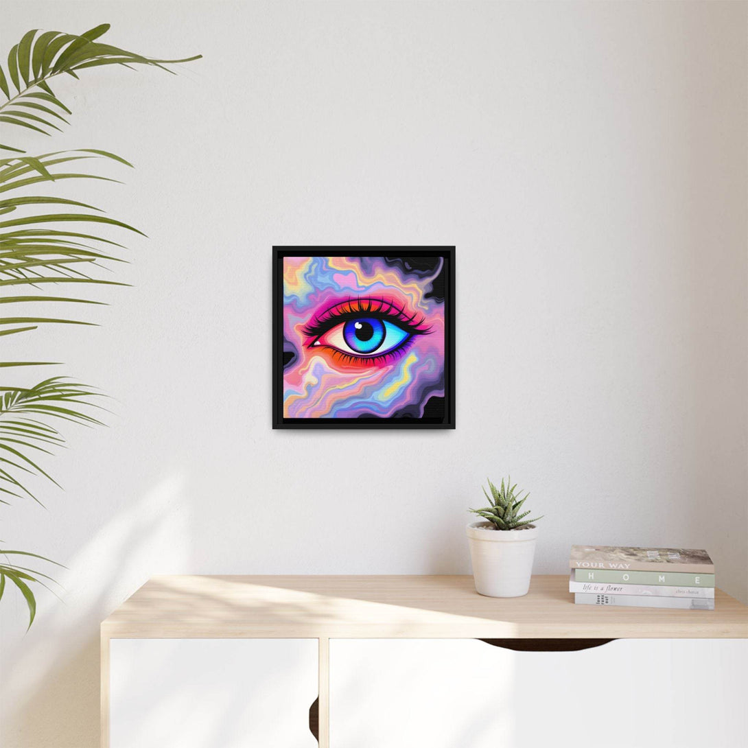 PsEyeFlow #23 - Nebula Gaze ( Colorful Framed Matte Canvas Decor ) - Highdellic