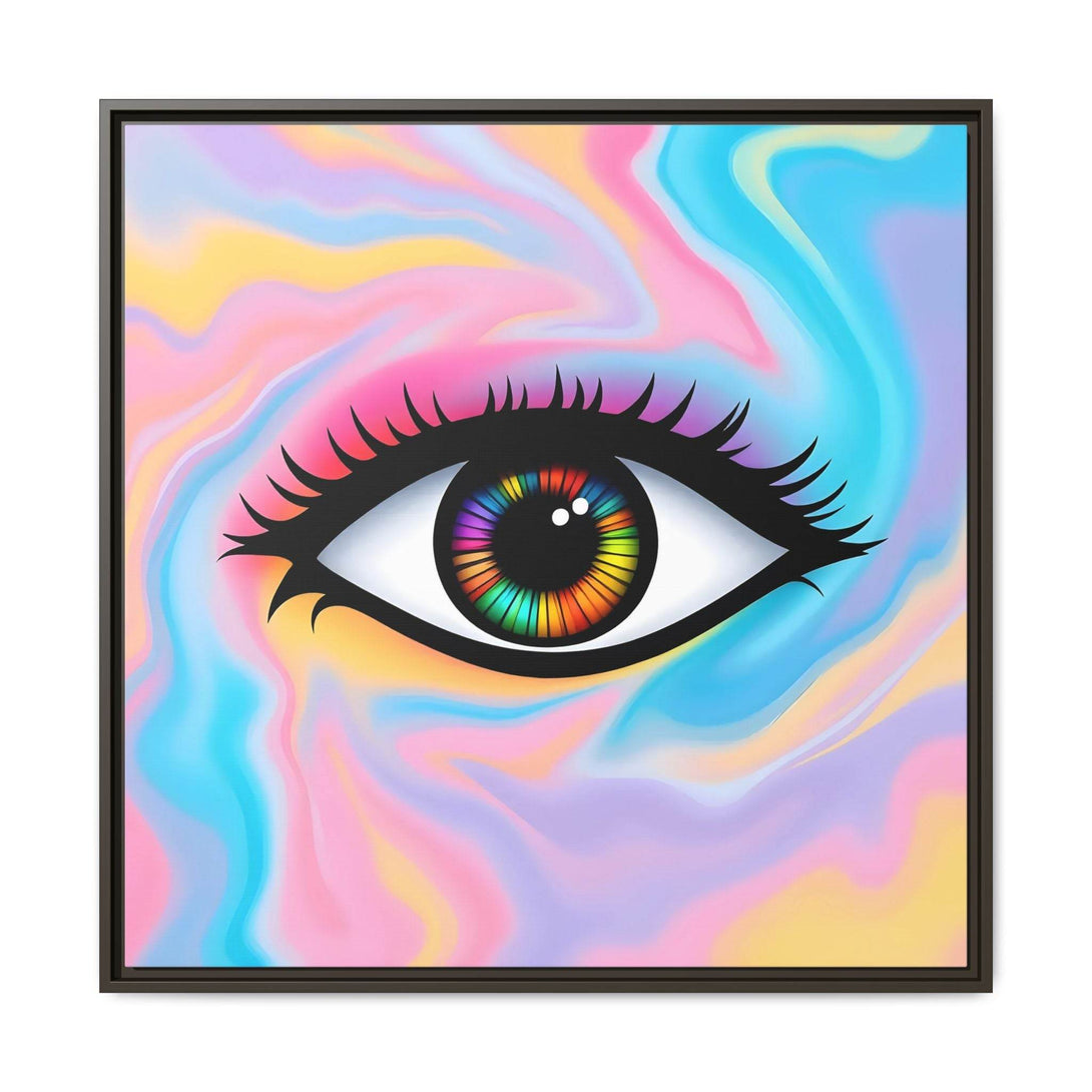 PsEyeFlow #32 - Prism Mirage on Framed Matte Canvas (multi colour) - Highdellic