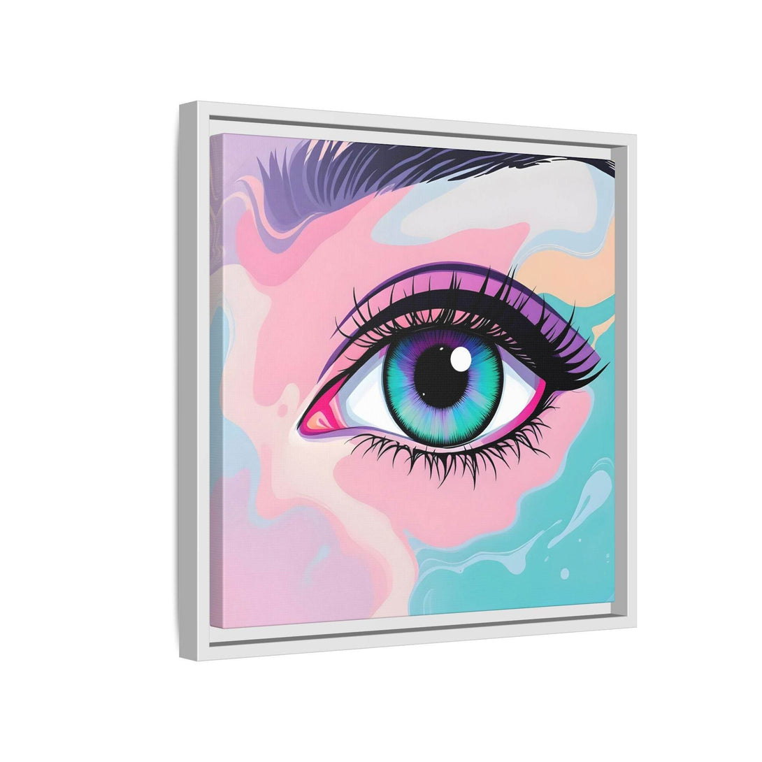 PsEyeFlow #2 – Lucid Gaze. ( Colorful Framed Matte Canvas Decor ) - Highdellic