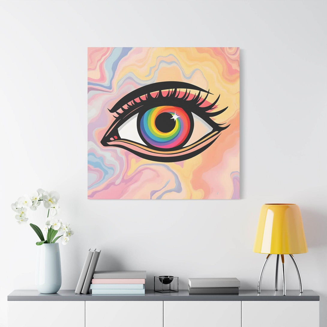 PsEyeFlow #14 - Radiant Spiral. (Satin Canvas, Stretched) - Highdellic