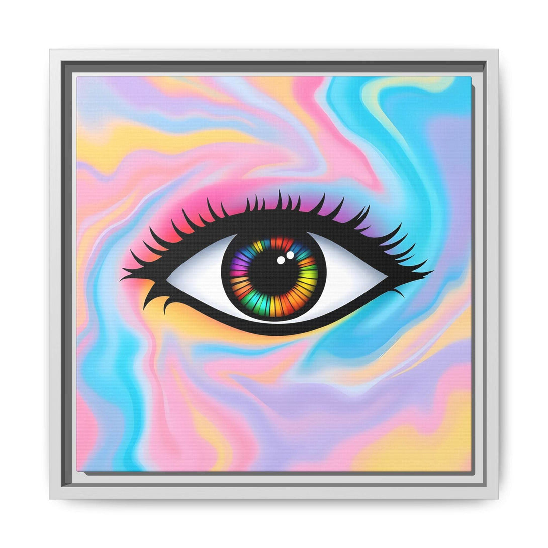 PsEyeFlow #32 - Prism Mirage on Framed Matte Canvas (multi colour) - Highdellic