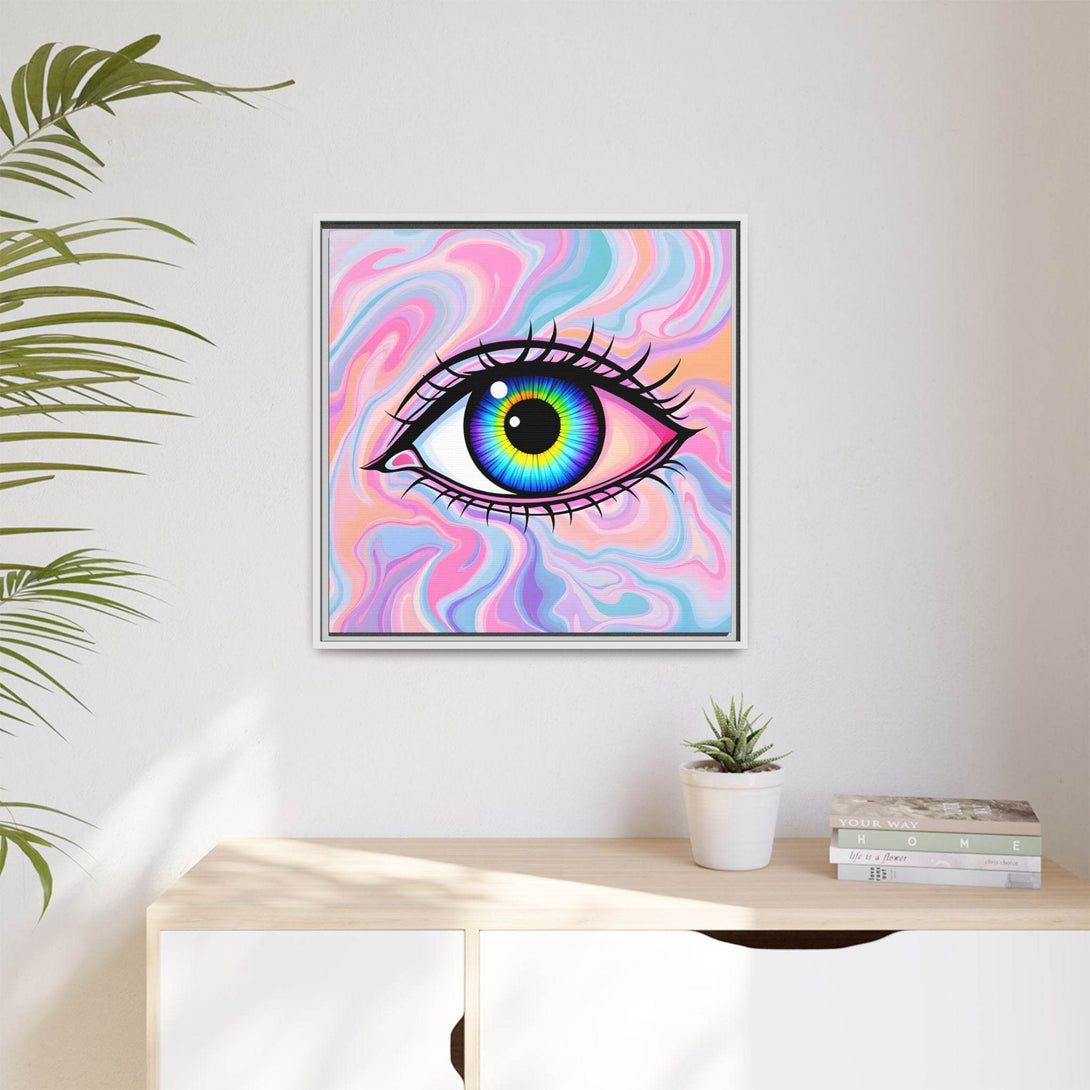 PsEyeFlow #3 – Vivid Mirage (Matte Canvas, Framed (Multi-color)) - Highdellic