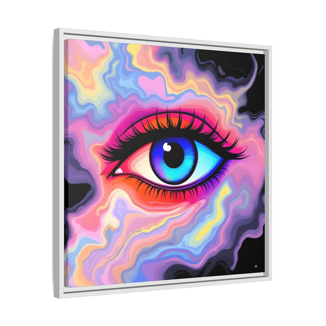 PsEyeFlow #23 - Nebula Gaze ( Colorful Framed Matte Canvas Decor ) - Highdellic