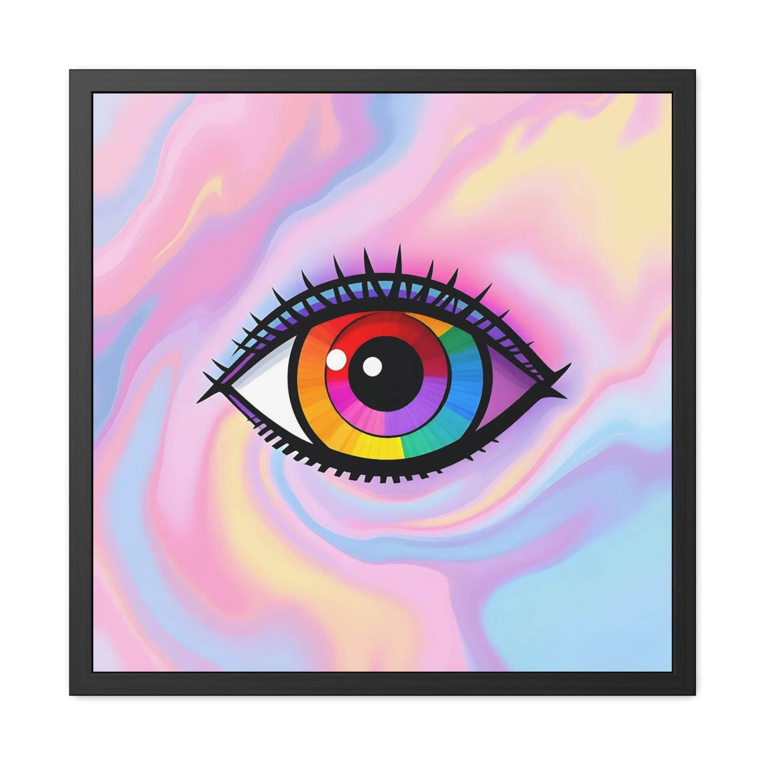 PsEyeFlow #11 - Spectrum Awakening. ( wood Framed semi-gloss coated paper ) - Highdellic