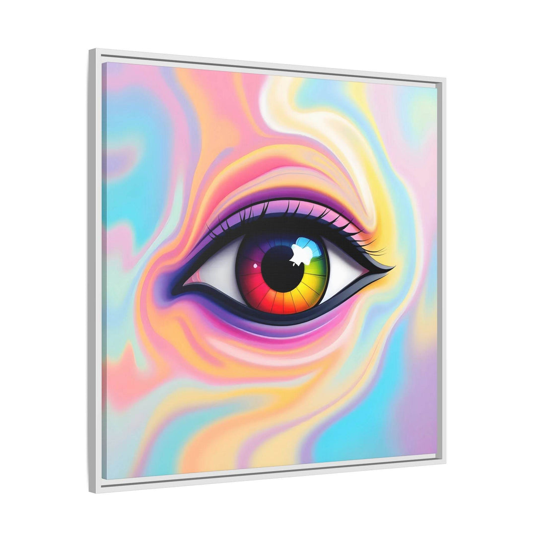 PsEyeFlow #34 – Veil of Visions on Framed Matte Canvas (multi colour) - Highdellic