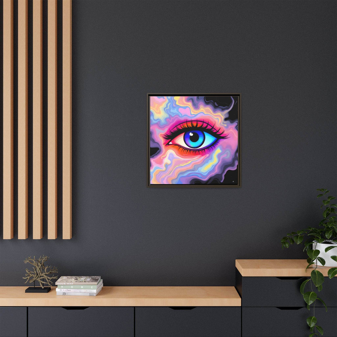 PsEyeFlow #23 - Nebula Gaze ( Colorful Framed Matte Canvas Decor ) - Highdellic