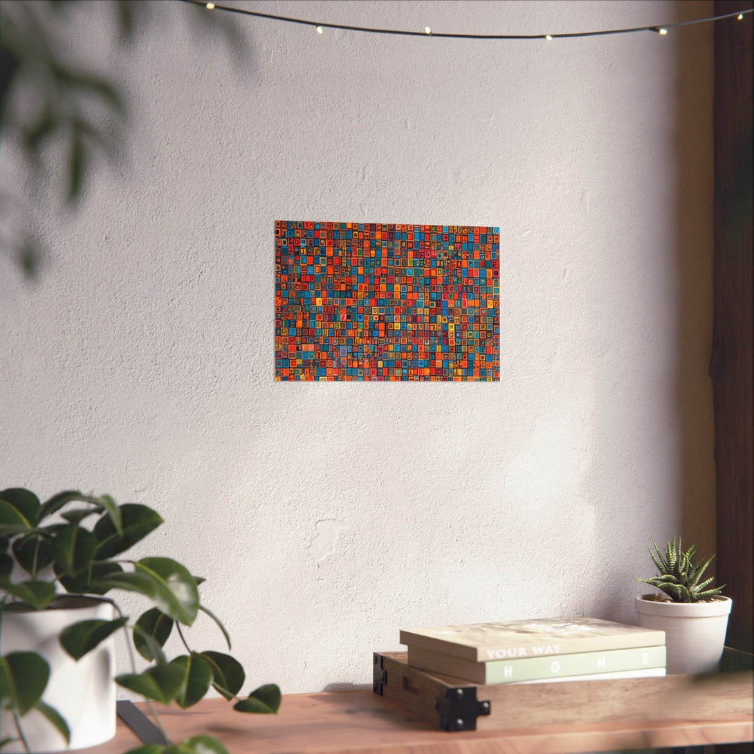 PsEyeCode #1 - Digital Mosaic on Horizontal (3:2) Fine Art Poster - Highdellic
