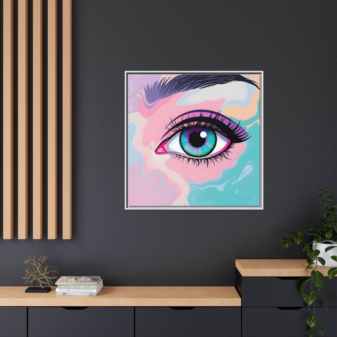 PsEyeFlow #2 – Lucid Gaze. ( Colorful Framed Matte Canvas Decor ) - Highdellic