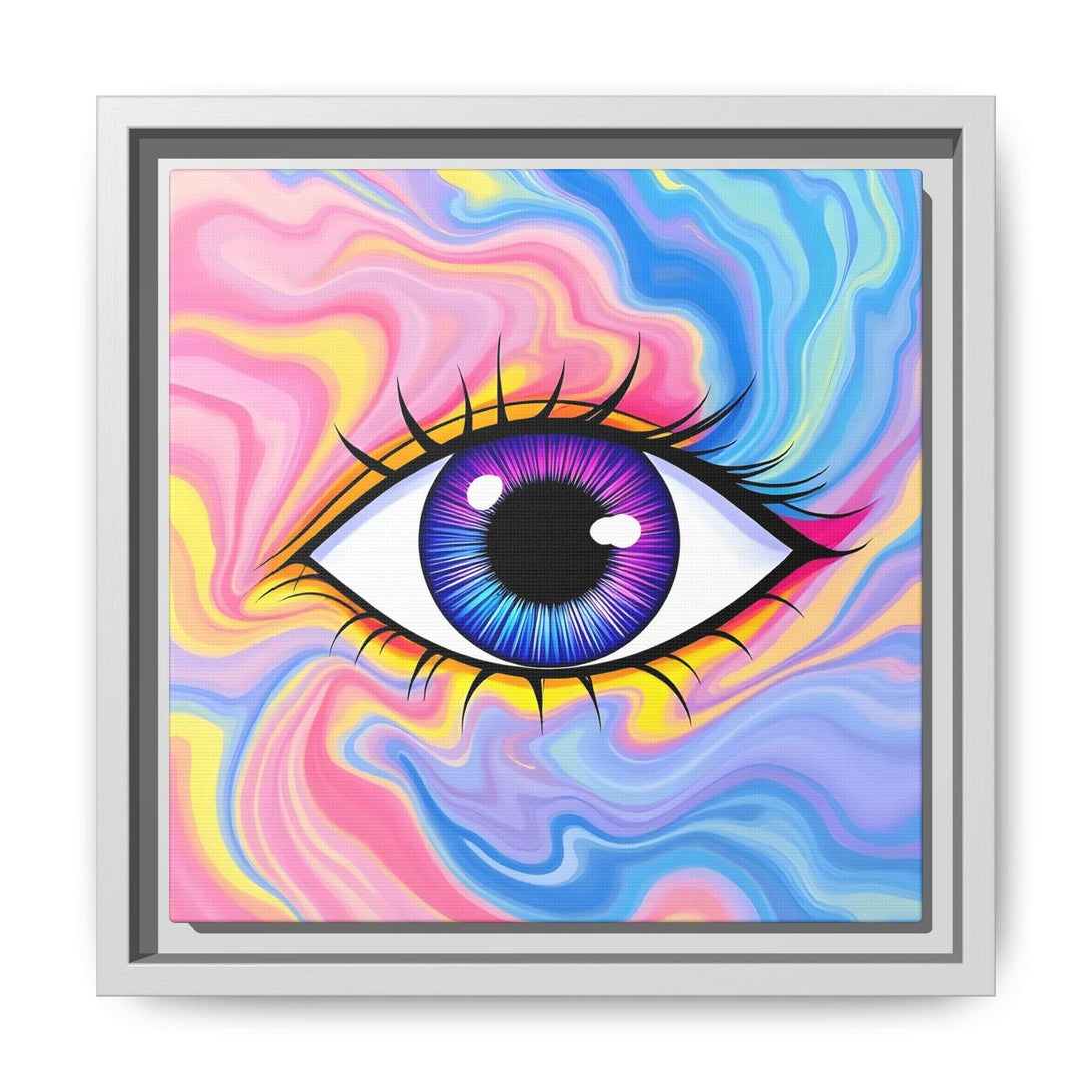 PsEyeFlow #28 - Cosmic Mirage on Framed Matte Canvas (Multi-color) - Highdellic