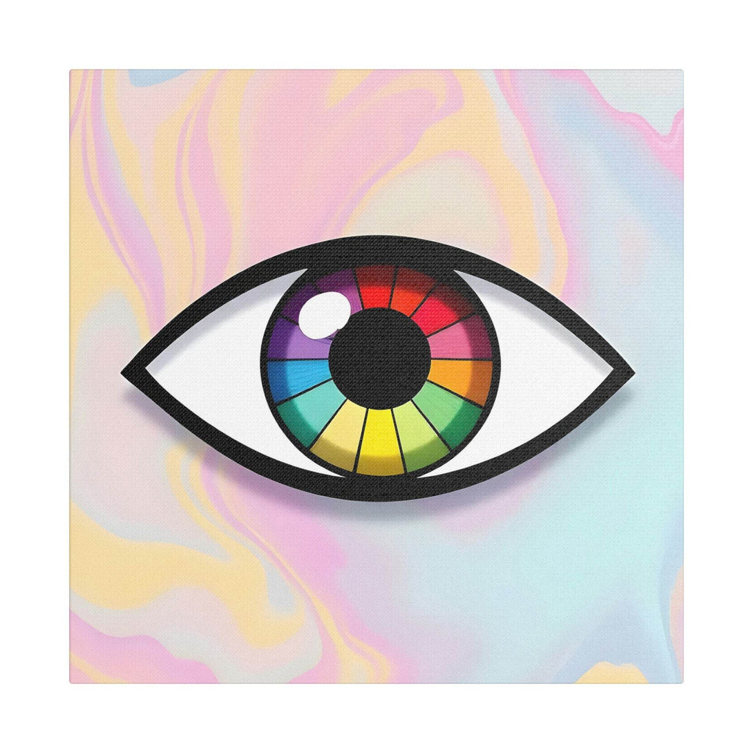 PsEyeFlow 5 - Prism Stare. (Satin Canvas, Stretched) - Highdellic