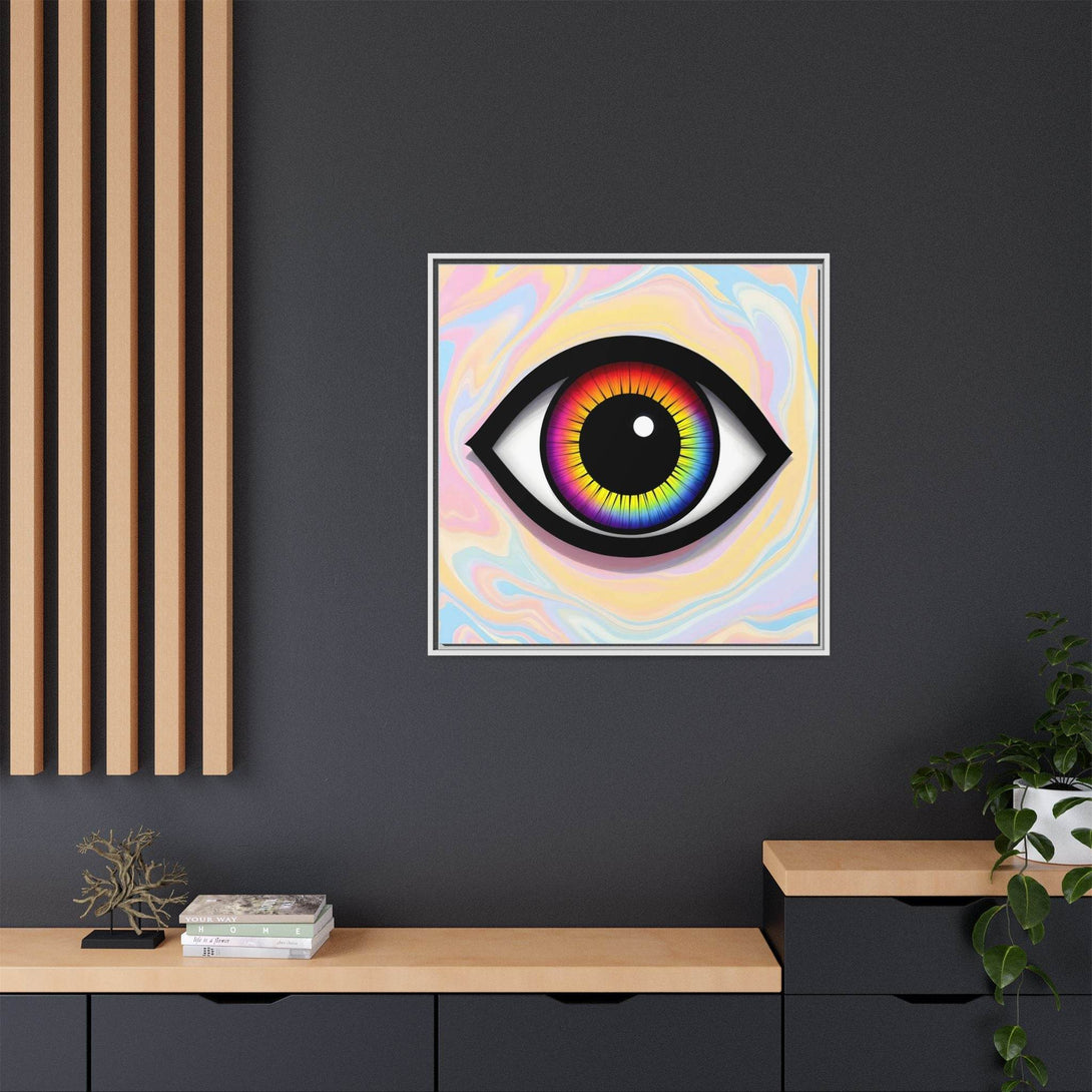 PsEyeFlow #25 - Chromatic Horizon. (Matte Canvas, Framed (Multi-color)) - Highdellic