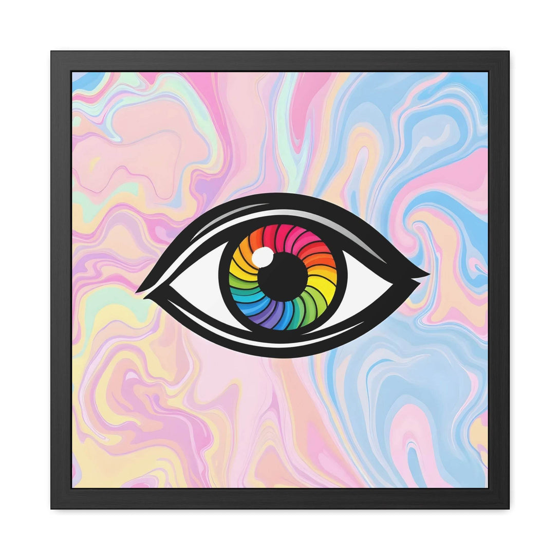 PsEyeFlow #10 - Hypnotic Spectrum. ( wood Framed semi-gloss coated paper ) - Highdellic