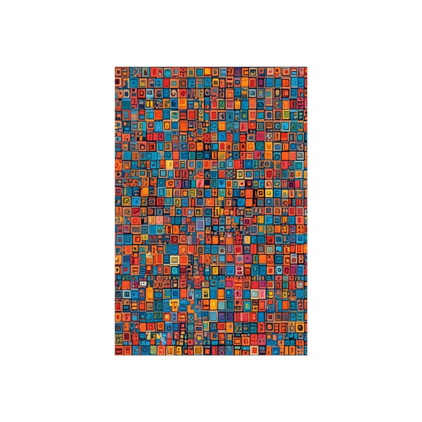 PsEyeCode #1 - Digital Mosaic on Vertical (2:3) Fine Art Poster - Highdellic