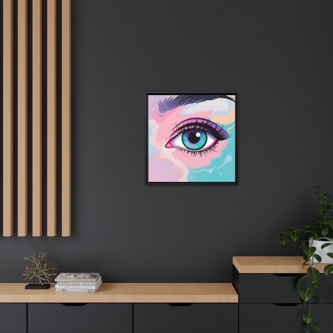 PsEyeFlow #2 – Lucid Gaze. ( Colorful Framed Matte Canvas Decor ) - Highdellic