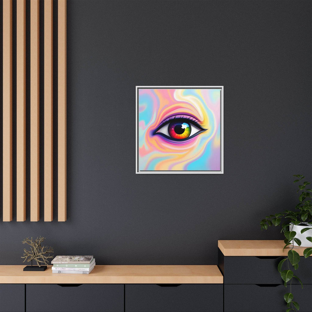 PsEyeFlow #34 – Veil of Visions on Framed Matte Canvas (multi colour) - Highdellic