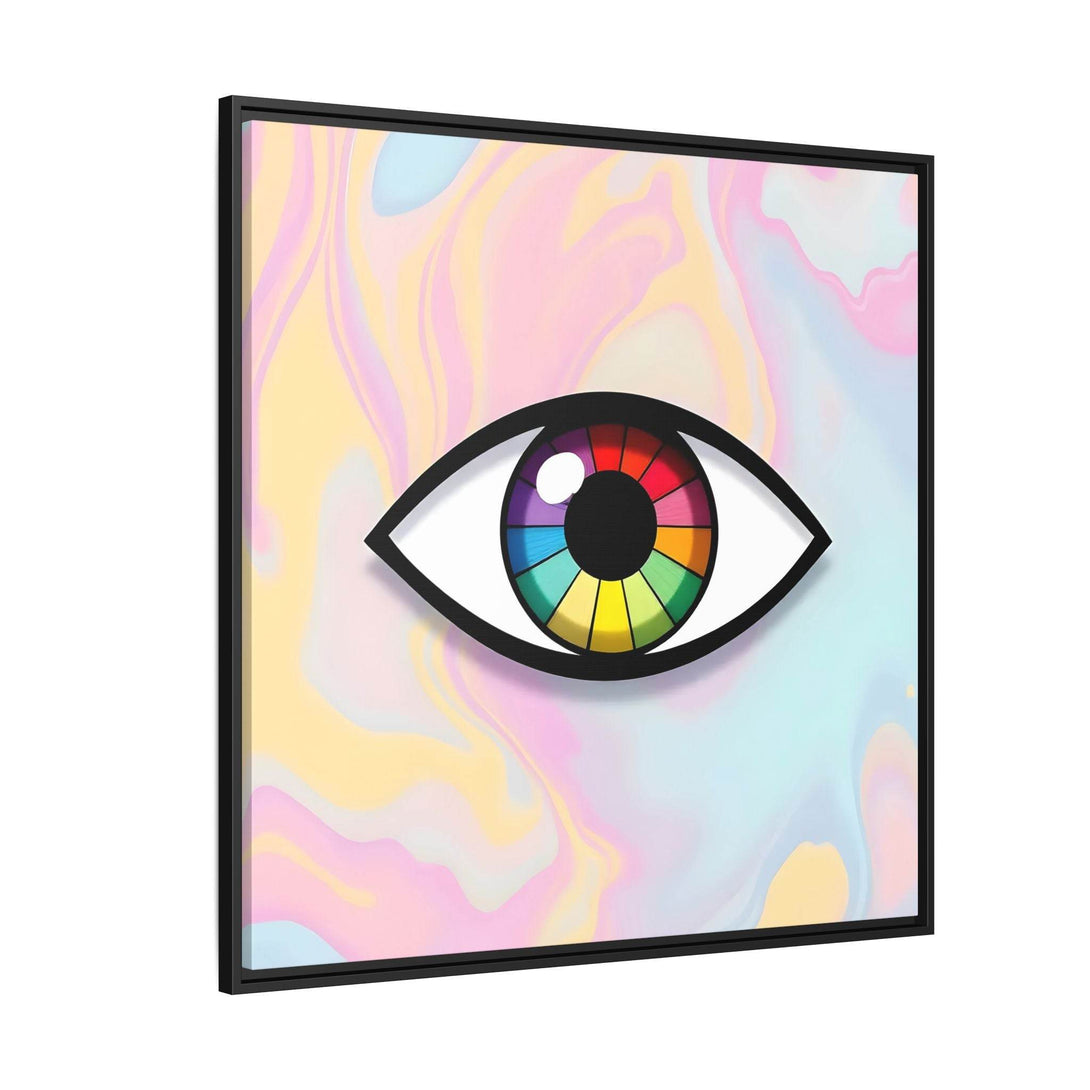 PsEyeFlow 5 - Prism Stare. ( Colorful Framed Matte Canvas Decor ) - Highdellic