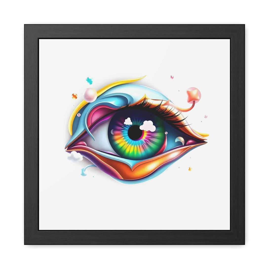 PsEyeDream #4 - Gaze of the Unseen on Semi-Gloss Coated Framed Poster - Highdellic