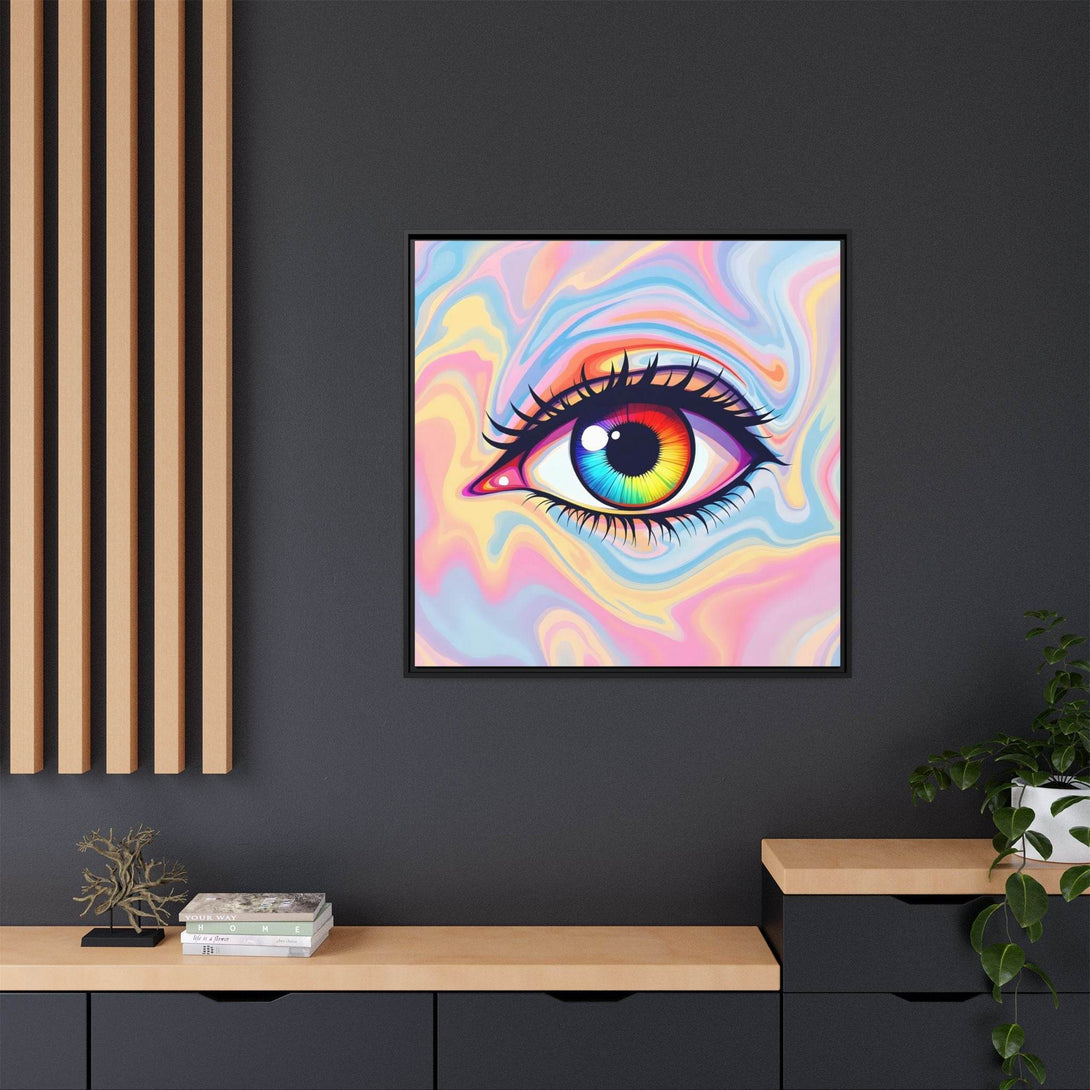 PsEyeFlow #20 - Dreamwave Vision. ( Colorful Framed Matte Canvas Decor ) - Highdellic