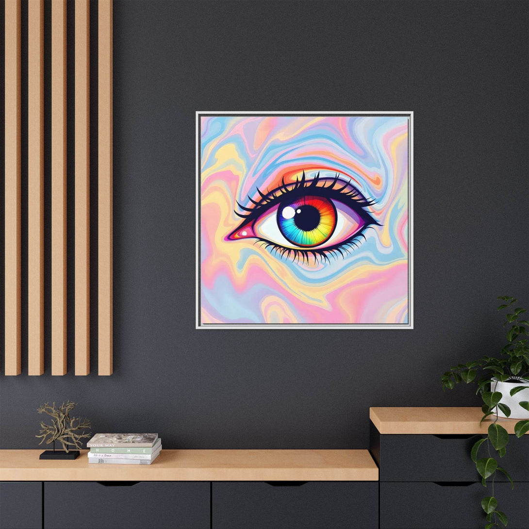 PsEyeFlow #20 - Dreamwave Vision. ( Colorful Framed Matte Canvas Decor ) - Highdellic