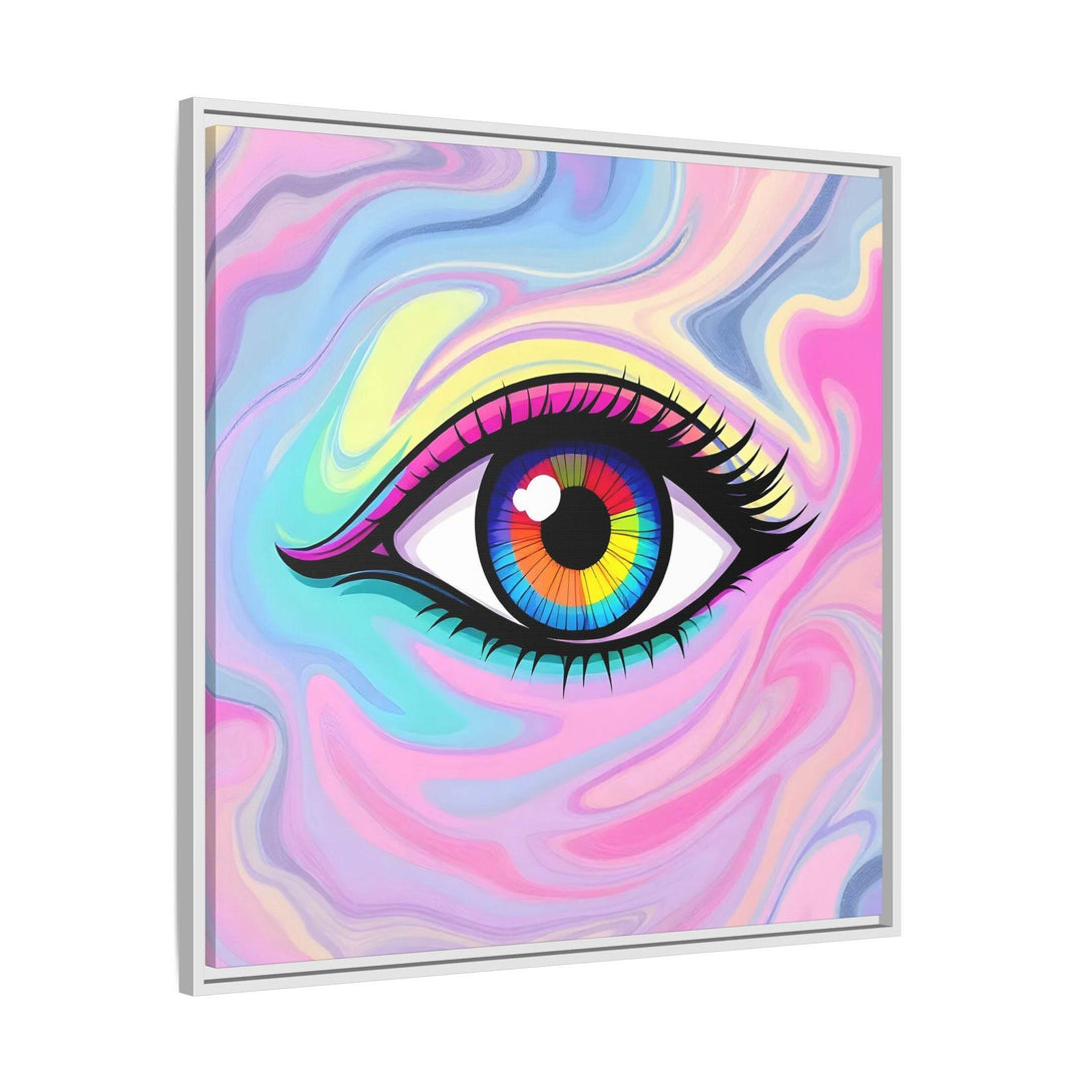 PsEyeFlow #8 - Radiant Vision. ( Colourful Framed Matte Canvas Decor ) - Highdellic
