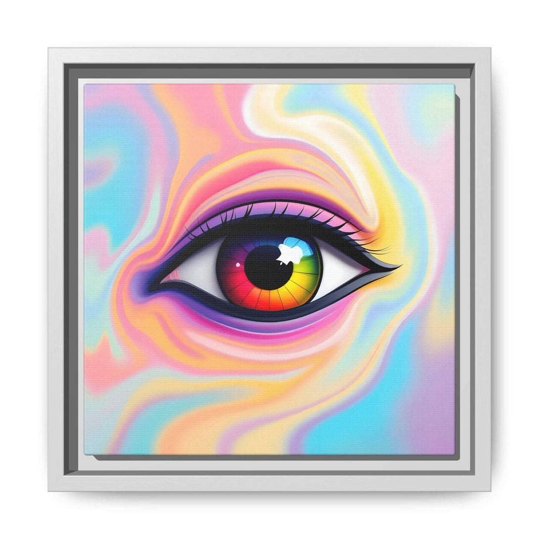 PsEyeFlow #34 – Veil of Visions on Framed Matte Canvas (multi colour) - Highdellic