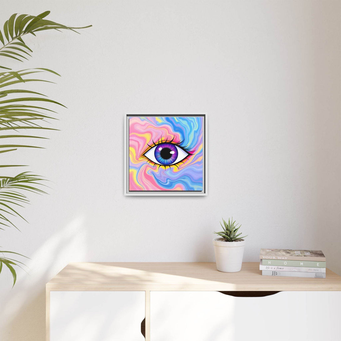 PsEyeFlow #28 - Cosmic Mirage on Framed Matte Canvas (Multi-color) - Highdellic