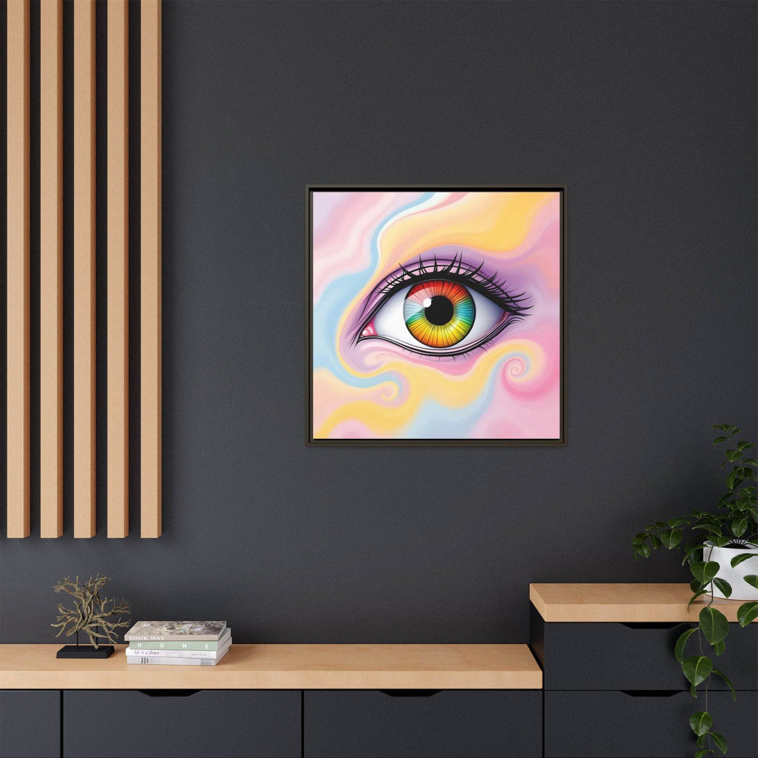PsEyeFlow #36 – The Whispering Spiral on Framed Matte Canvas - Highdellic