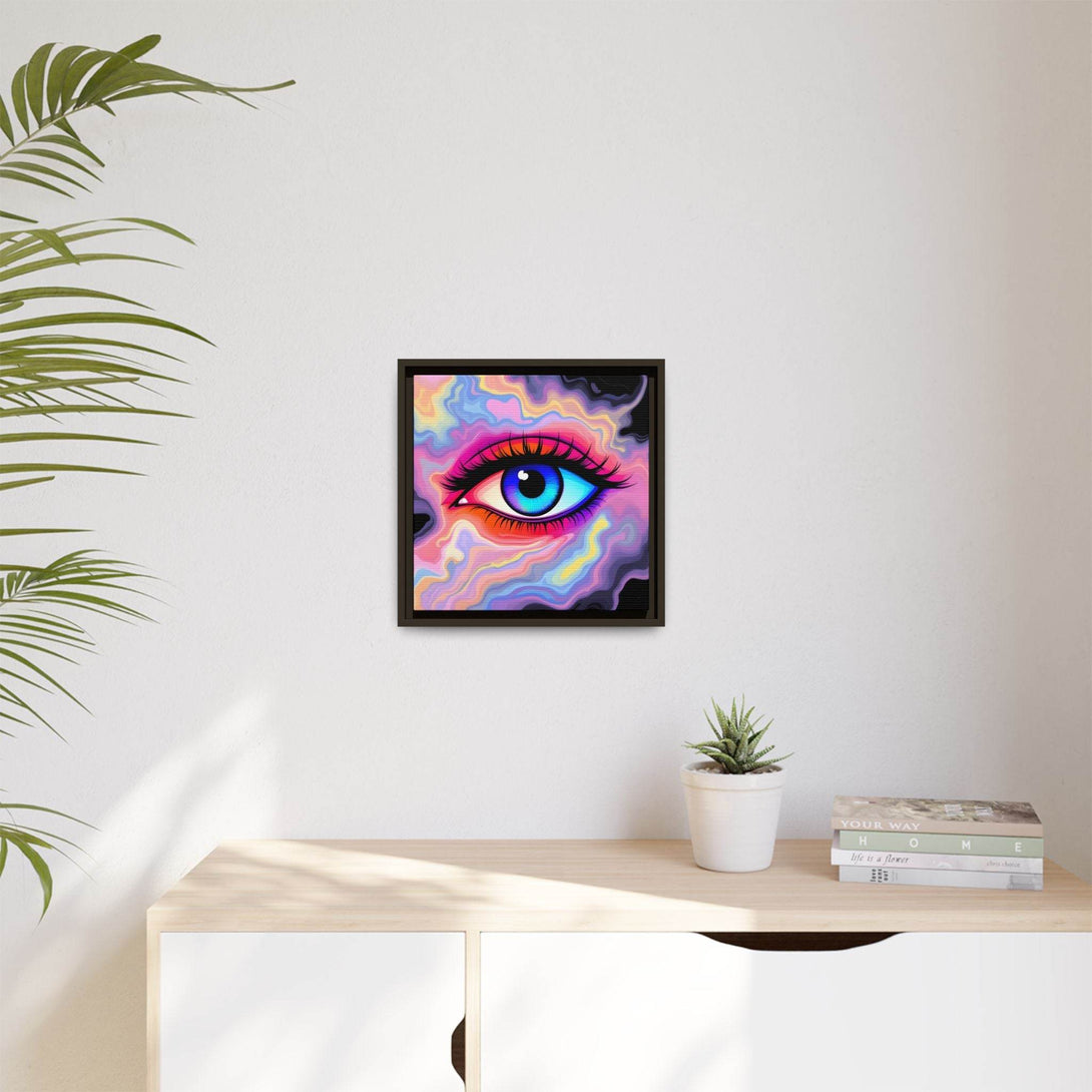 PsEyeFlow #23 - Nebula Gaze ( Colorful Framed Matte Canvas Decor ) - Highdellic
