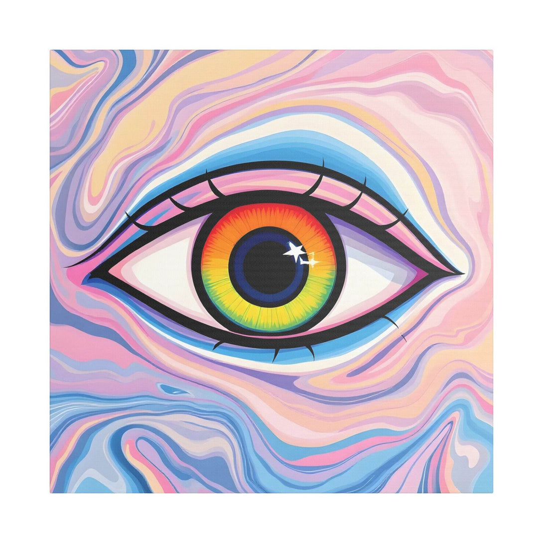 PsEyeFlow #9 - Celestial Stare. (Satin Canvas, Stretched) - Highdellic