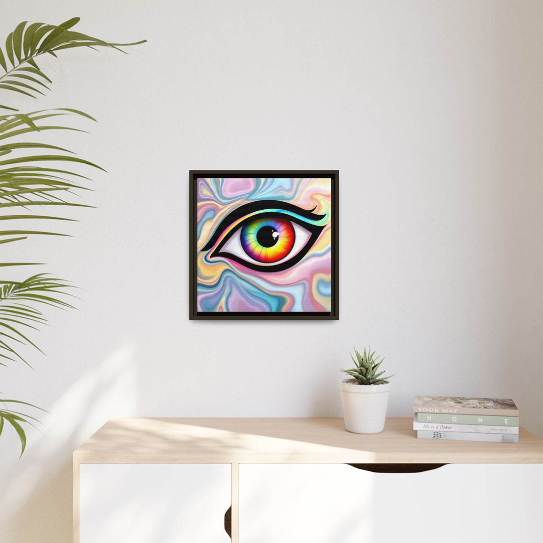 PsEyeFlow #24 - Prism Reflection (Square Matte Canvas, Framed (Multi-color)) - Highdellic