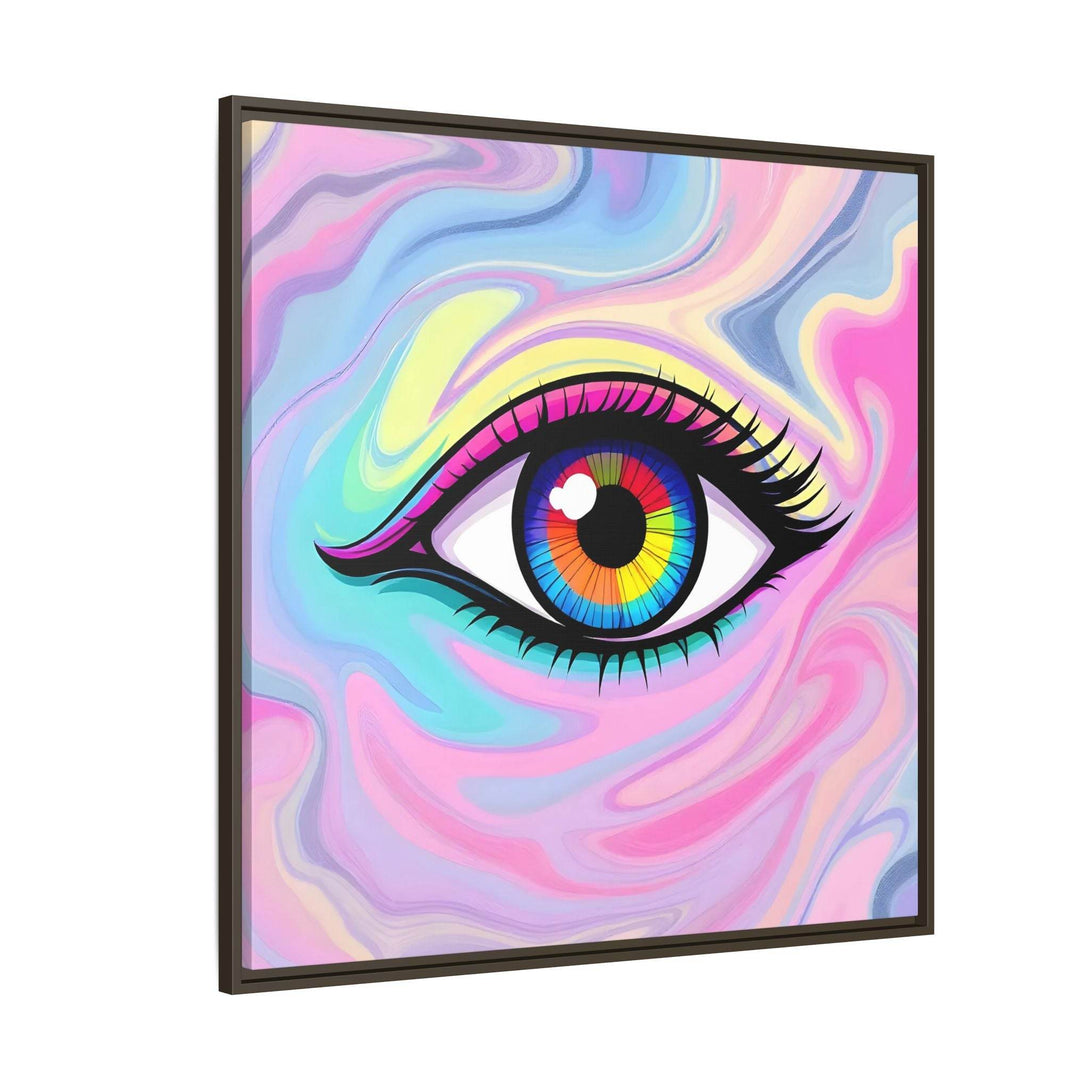 PsEyeFlow #8 - Radiant Vision. ( Colourful Framed Matte Canvas Decor ) - Highdellic