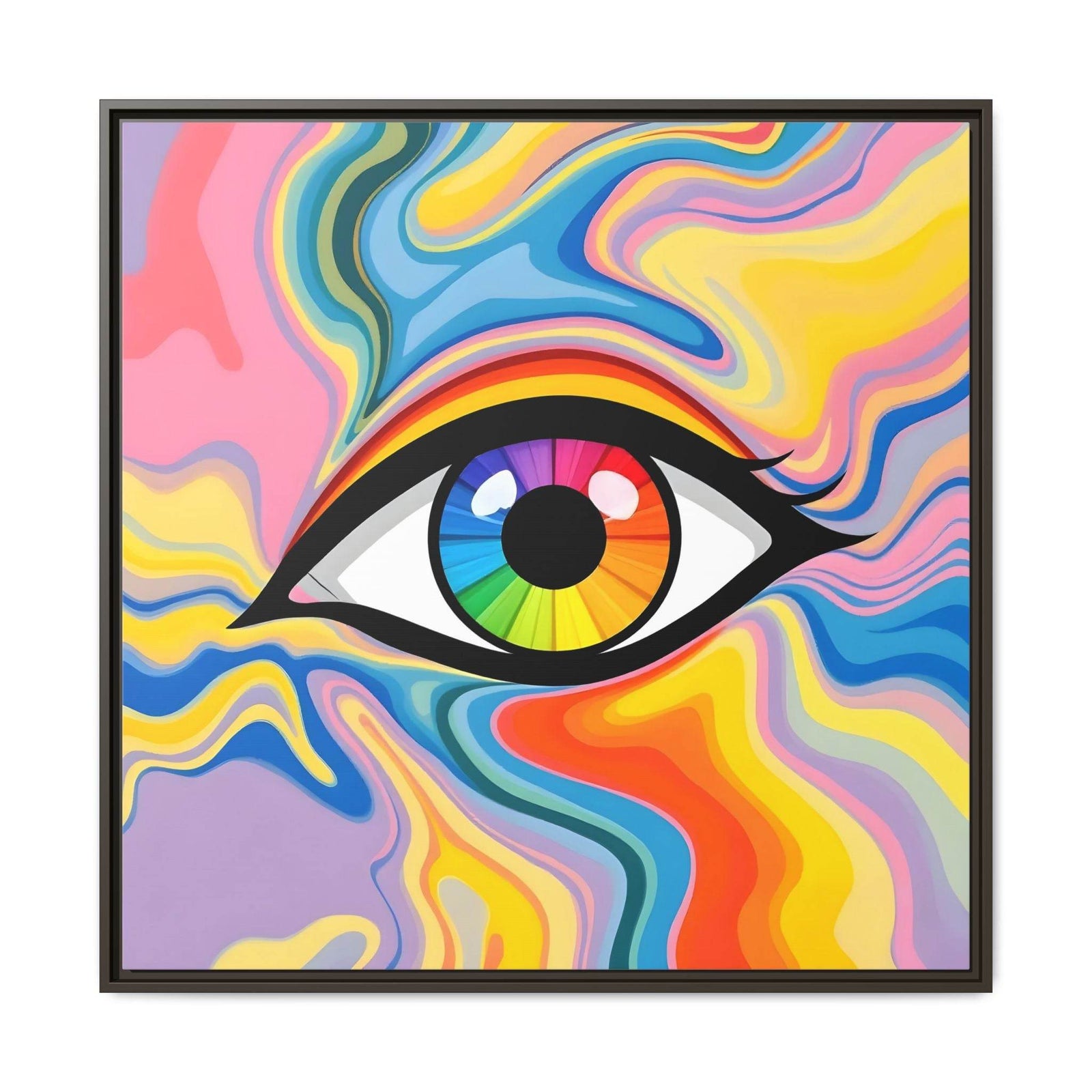PsEyeFlow #27 - Spectrum Drift. (Matte Canvas, Framed (Multi-color)) - Highdellic