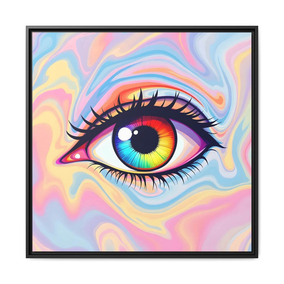 PsEyeFlow #20 - Dreamwave Vision. ( Colorful Framed Matte Canvas Decor ) - Highdellic