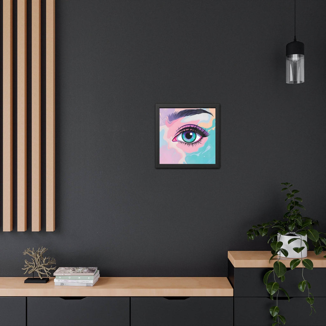 PsEyeFlow #2 – Lucid Gaze. ( wood Framed semi-gloss coated paper ) - Highdellic