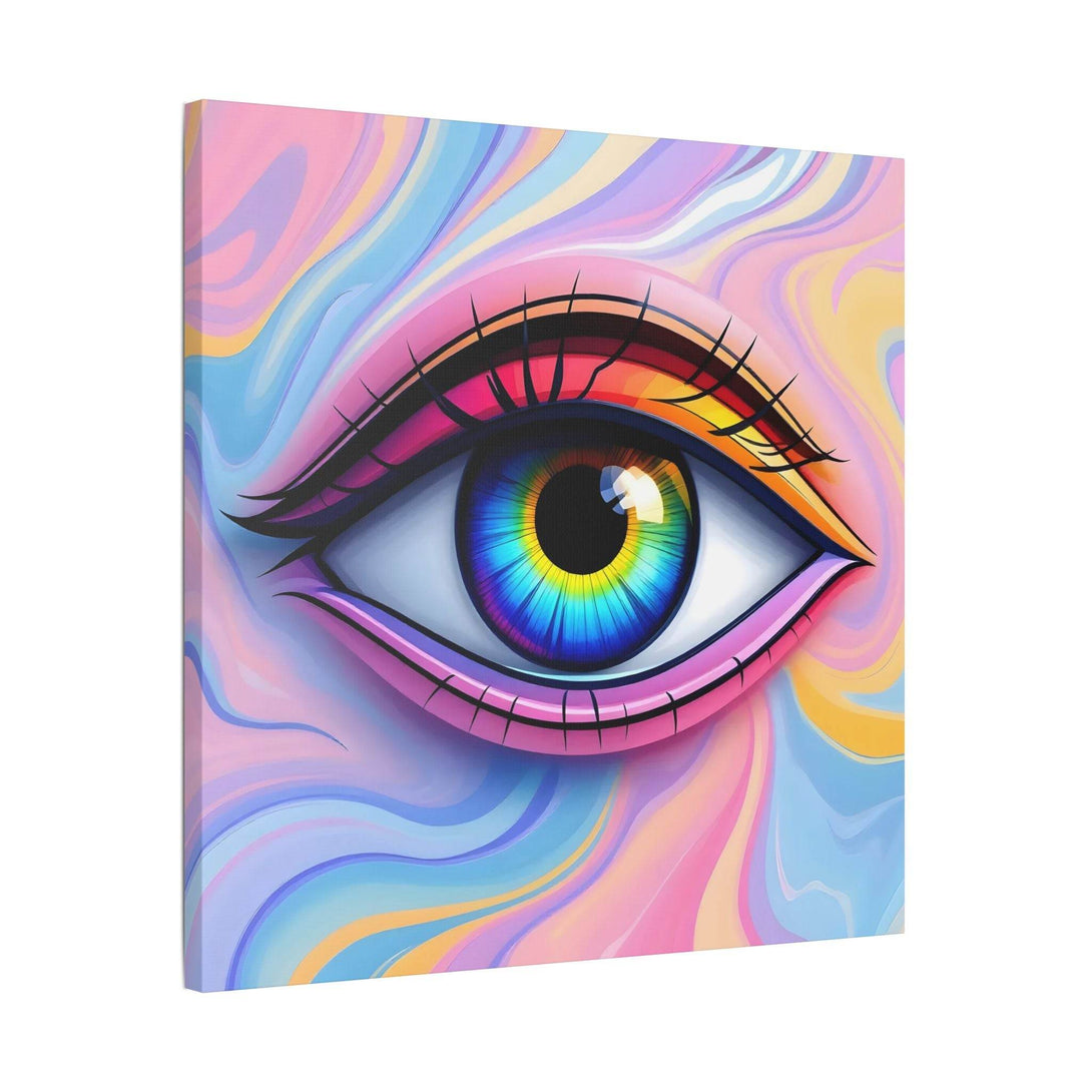 PsEyeFlow #13 - Luminous Gaze. (Satin Canvas, Stretched) - Highdellic