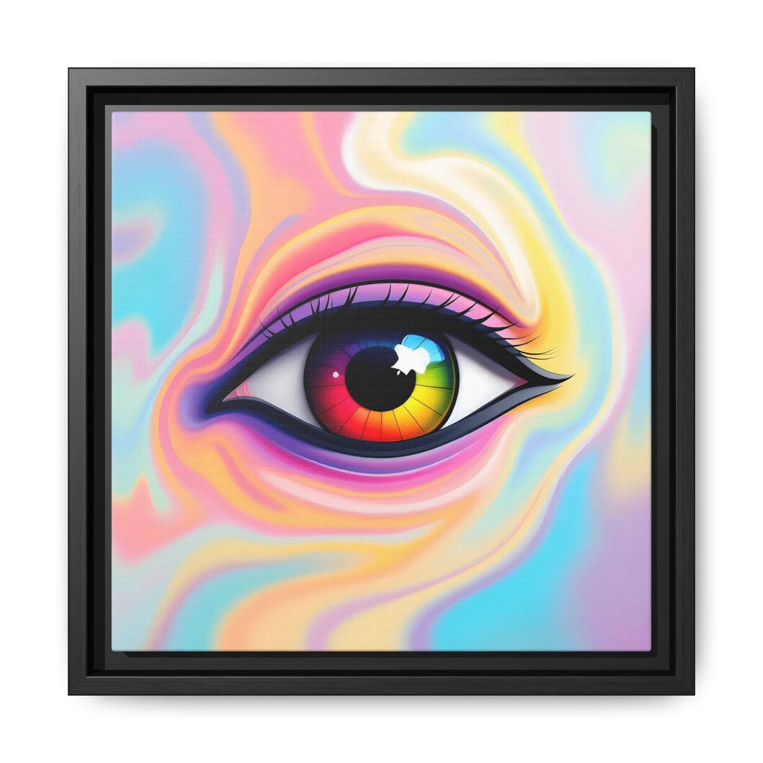PsEyeFlow #34 – Veil of Visions on Framed Matte Canvas (multi colour) - Highdellic