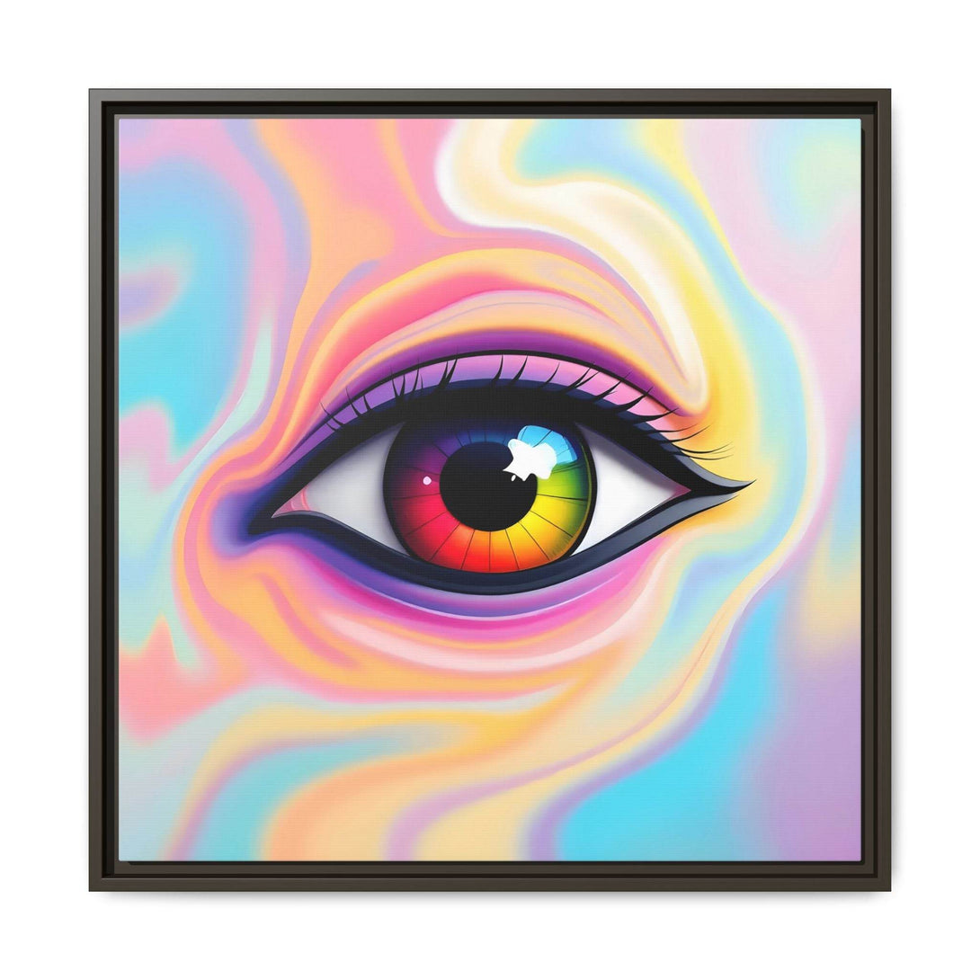 PsEyeFlow #34 – Veil of Visions on Framed Matte Canvas (multi colour) - Highdellic