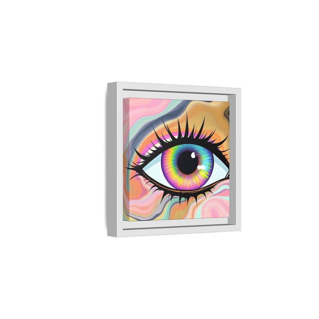 PsEyeFlow #7 - Cosmic Gaze. ( Colorful Framed Matte Canvas Decor ) - Highdellic